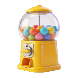 Colorful Gumball Machine Icon | 3D Candy Dispenser
