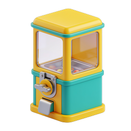 Cute 3D Gumball Vending Machine Icon
