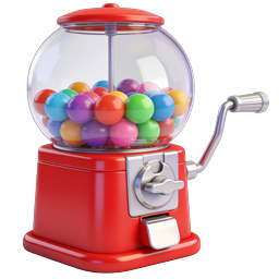 Classic Red Gumball Machine Icon | Vintage Candy Dispenser