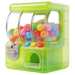 Colorful 3D Gumball Machine Icon | Candy Vending Illustration