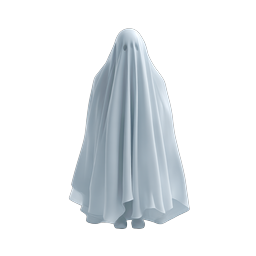 Halloween Ghost Clay Icon - Spooky 3D Render