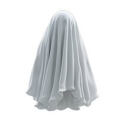 Halloween Ghost Figure - Spooky 3D Sheet Ghost Icon