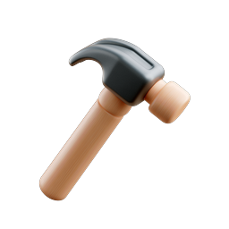 Stylish Hammer Icon for Construction and DIY Projects