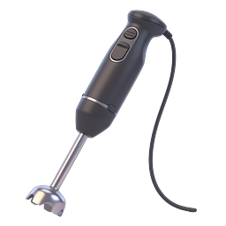 Hand Blender Kitchen Appliance Icon - Realistic 3D