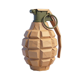 3D Hand Grenade Icon - Tactical Military Weapon