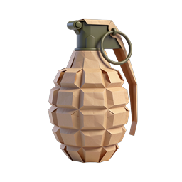 3D Hand Grenade Icon | Military Weapon Graphic
