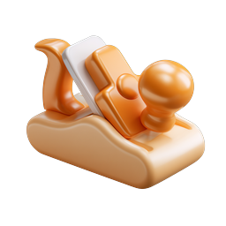 3D Clay Hand Plane Woodworking Tool Icon