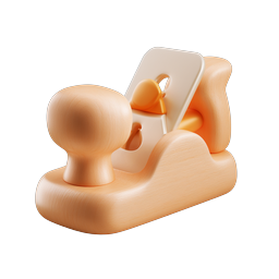 Wood Plane Tool 3D Icon - Carpentry & Woodworking