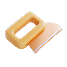 Hand Saw Tool Icon - 3D Realistic Orange Design