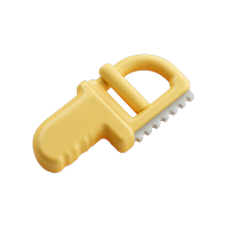 Hand Saw Icon - 3D Tool Illustration