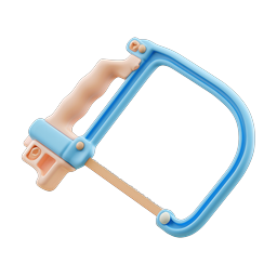 Hand Saw Tool Icon | 3D Clay Style | Woodworking
