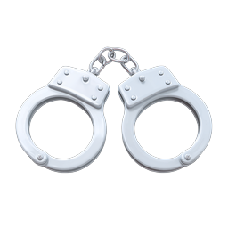 Realistic Handcuffs Icon - Law Enforcement Symbol