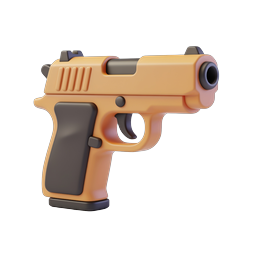 Modern Handgun Icon for Digital Use