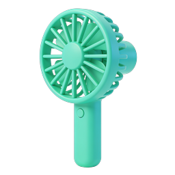 Handheld Fan 3D Icon - Cooling Device Illustration