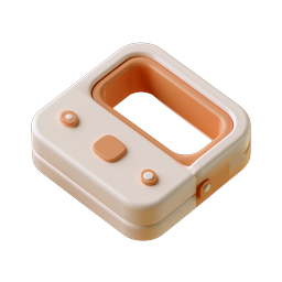 Handheld Scanner Device Icon - 3D Isometric Style