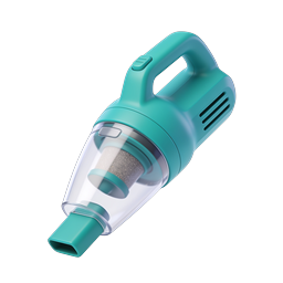 Handheld Vacuum Cleaner Icon - Teal 3D Design