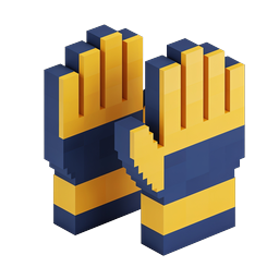 Ícone de aperto de mão 3D Voxel | Símbolo de parceria isométrico