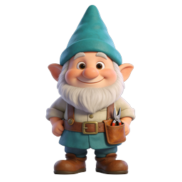 Charming 3D Gnome Handyman Character Icon