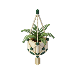 Hanging Voxel Plant Icon - 3D Block Art Planter
