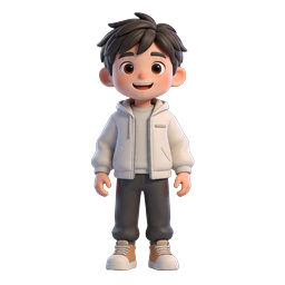 Happy 3D Boy Character Avatar Icon