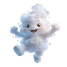 Ícone de mascote personagem nuvem feliz 3D | design de clima fofo