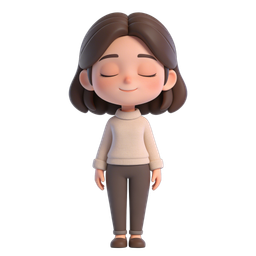 Charming Happy Girl Icon for Positive Content