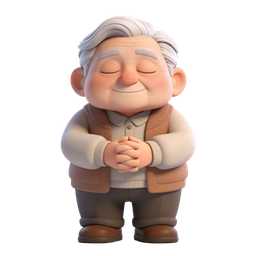 Happy Grandfather Icon - Warm Family Symbol