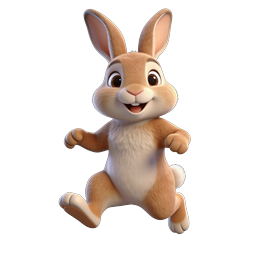 Cheerful Rabbit Icon for Fun Designs