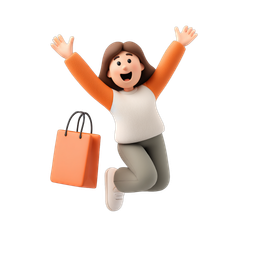 Happy Shopper Icon for E-commerce Enthusiasts