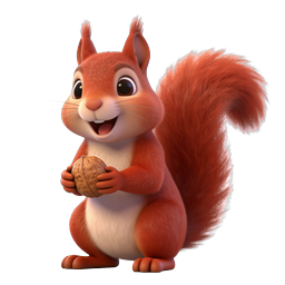 Happy Squirrel Icon for Nature and Child-Friendly Designs