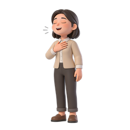 Happy Woman Icon for Wellness and Emotion Themes