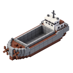 Stilisiertes Frachtschiff-Icon für Transport- und Versandbedarf