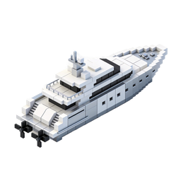 Stilvolles Luxusyacht-Icon für Transport und Reisen