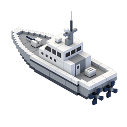 Stylized Cargo Ship Icon for Transportation Solutions