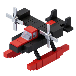 Playful Block Airplane Icon for Creative Projects