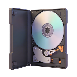 Open Hard Disk Drive 3D Icon | Storage Technology