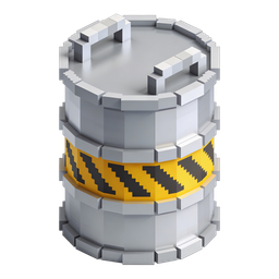 Hazard Barrel Icon - Safety and Environmental Awareness