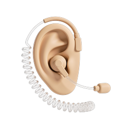 Headset Ear Icon - 3D Communication & Support