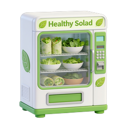 Healthy Salad Vending Machine Icon - Fresh & Modern