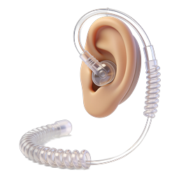 Ícone Médico de Aparelho Auditivo | Dispositivo Auditivo 3D Realista