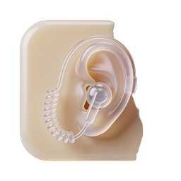 Hearing Aid Icon - 3D Realistic Medical Ear Care