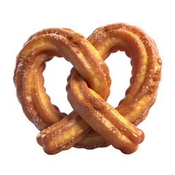 Heart Pretzel Icon - Delicious Snack Design
