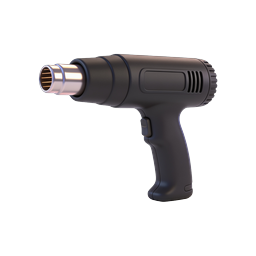 Professional Heat Gun 3D Icon - Hot Air Tool
