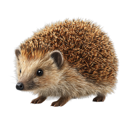 Realistic Hedgehog Animal Icon - Detailed Wildlife Design