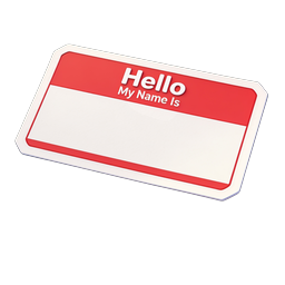 Hello My Name Is Name Tag Icon | Networking Badge