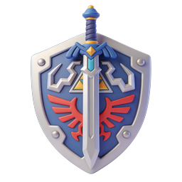 Heroic Sword and Shield 3D Gaming Icon
