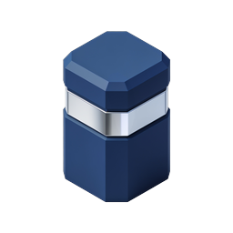 Hexagonal Blue Jar 3D Icon - Premium Packaging Design