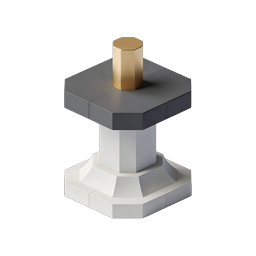 Hexagonaler Sockel 3D-Icon - Premium Gold Design