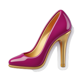Icona scarpa con tacco alto di lusso - Stiletto rosa e oro