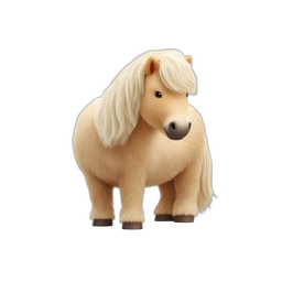 Charming Fluffy Pony Icon for Kids and Animal Lovers